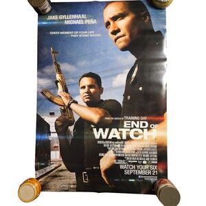 End of Watch 2012 Promo Movie Poster 27x40 Jake Gyllenhaal Michael Peña